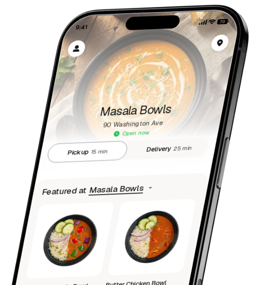 Masala Bowls app preview